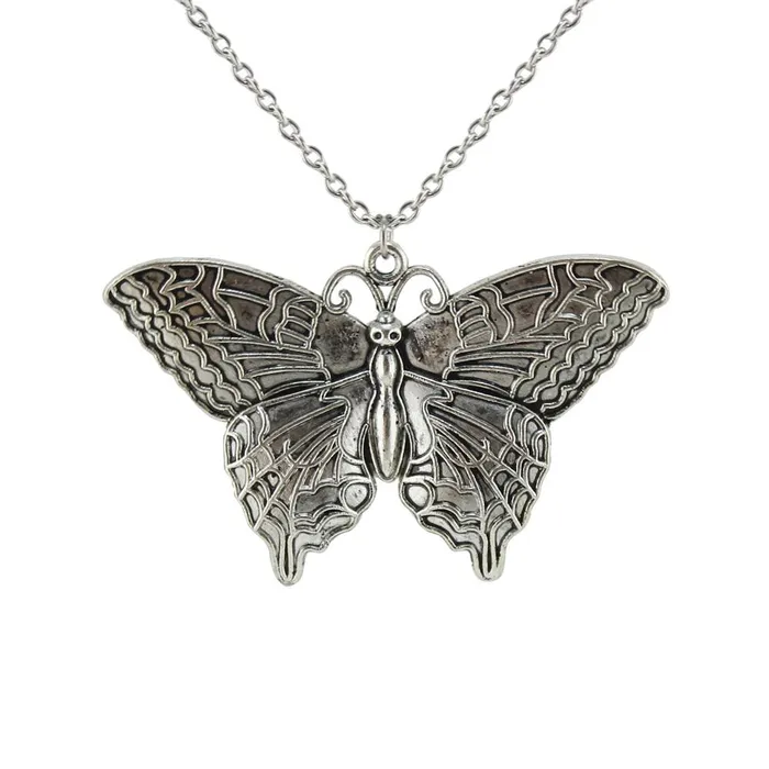 Necklaces Fashion Vintage Silver Butterfly Pendant Necklace sparklingselections Necklaces Fashion Vintage Silver Butterfly Pendant Necklace sparklingselections