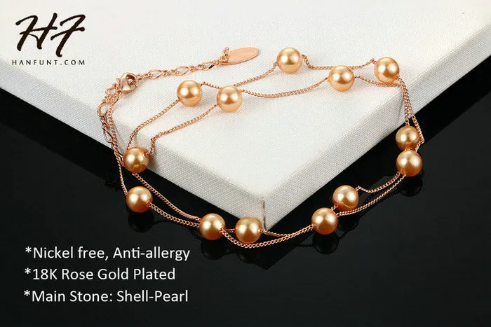 Necklaces sparklingselections Rose Gold Color String of Beads Synthetic Simulated Pearl Necklace Necklaces sparklingselections Rose Gold Color String of Beads Synthetic Simulated Pearl Necklace