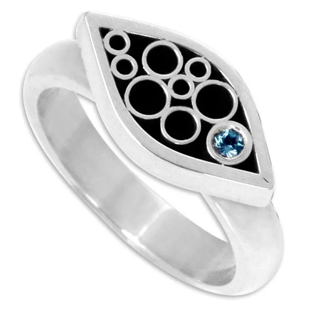 Rings Belle Brooke Belle Brooke Blue Topaz Leaf Ring