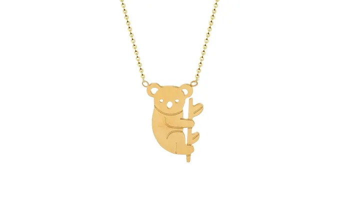 Small Koala Bear and Branch Shaped Necklace for Women sparklingselections Necklaces Small Koala Bear and Branch Shaped Necklace for Women sparklingselections Necklaces