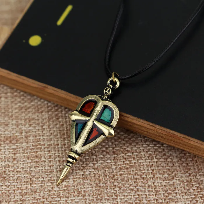sparklingselections Necklaces Exorcist Antique Bronze Silver Color Enamel Unisex Pendant Necklace sparklingselections Necklaces Exorcist Antique Bronze Silver Color Enamel Unisex Pendant Necklace