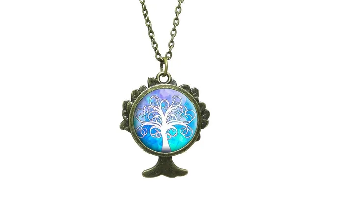 sparklingselections Necklaces Fashion Glass Cabochon Pendant Necklace sparklingselections Necklaces Fashion Glass Cabochon Pendant Necklace