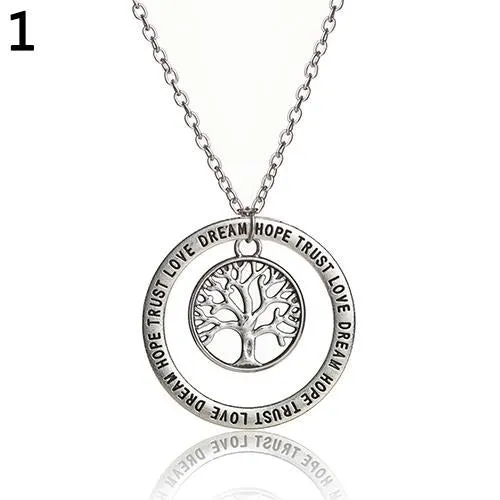 sparklingselections Necklaces Unisex Antique Silver Tone Symbolic Round Pendant Necklace sparklingselections Necklaces Unisex Antique Silver Tone Symbolic Round Pendant Necklace
