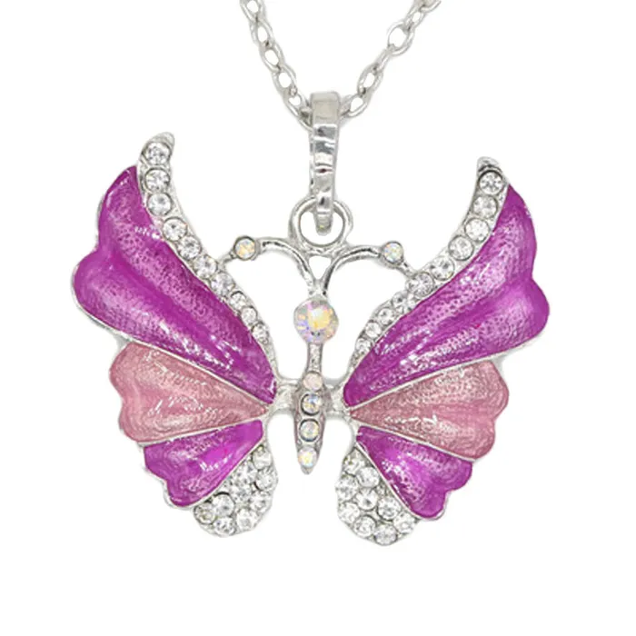sparklingselections Trendy Crystal Butterfly Long Necklace for Women Necklaces sparklingselections Trendy Crystal Butterfly Long Necklace for Women Necklaces