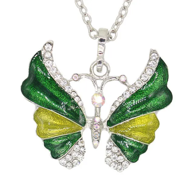 sparklingselections Trendy Crystal Butterfly Long Necklace for Women Necklaces sparklingselections Trendy Crystal Butterfly Long Necklace for Women Necklaces