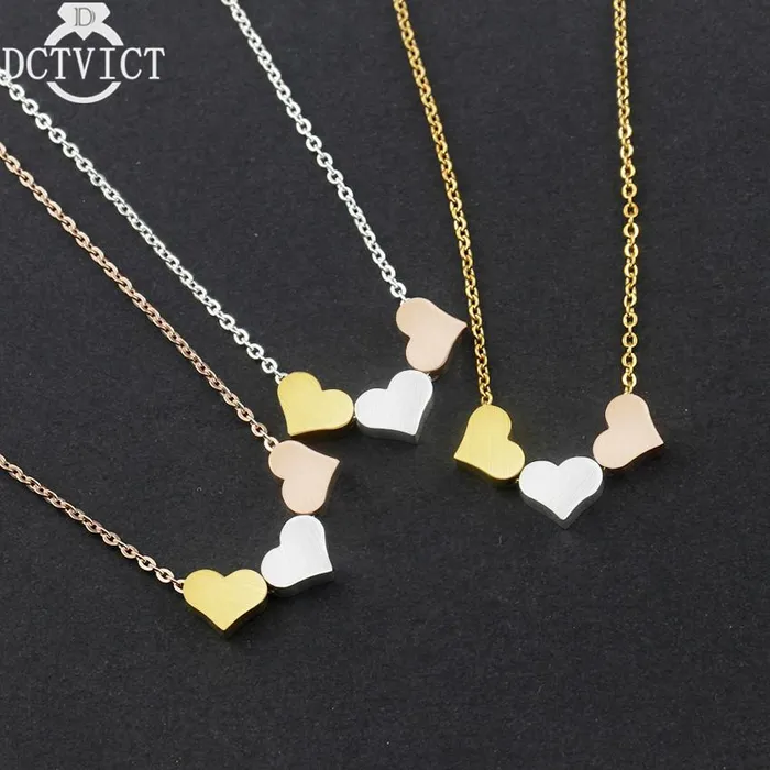 Stainless Steel Hearts shape Necklace and Chain Pendant Jewelry sparklingselections Necklaces Stainless Steel Hearts shape Necklace and Chain Pendant Jewelry sparklingselections Necklaces