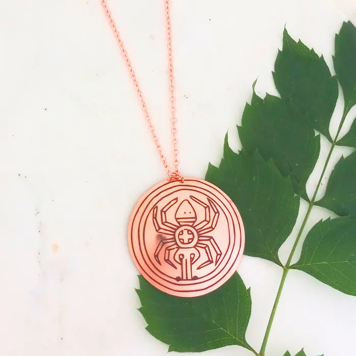 Water Spider Necklace Medallion Cherokee Copper Necklaces