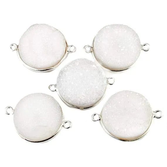 18mm Silver Bezeled Natural White Drusy Coin Connector Focal Bead Beadsofcambaycom Necklaces 18mm Silver Bezeled Natural White Drusy Coin Connector Focal Bead Beadsofcambaycom Necklaces