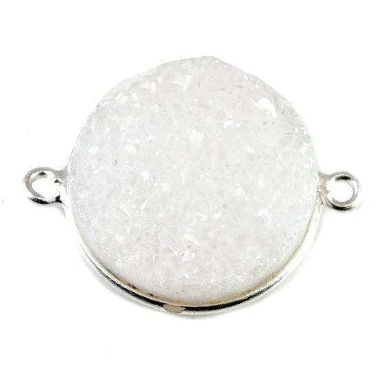 18mm Silver Bezeled Natural White Drusy Coin Connector Focal Bead Beadsofcambaycom Necklaces 18mm Silver Bezeled Natural White Drusy Coin Connector Focal Bead Beadsofcambaycom Necklaces