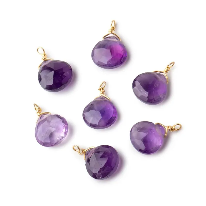 8mm Vermeil Wire Wrapped Amethyst Faceted Heart 1 Focal Pendant Beadsofcambaycom Necklaces 8mm Vermeil Wire Wrapped Amethyst Faceted Heart 1 Focal Pendant Beadsofcambaycom Necklaces