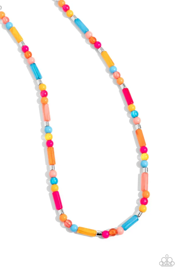 Beaded Beginner Orange Necklace Jewelry by Bretta Paparazzi Accessories Necklaces