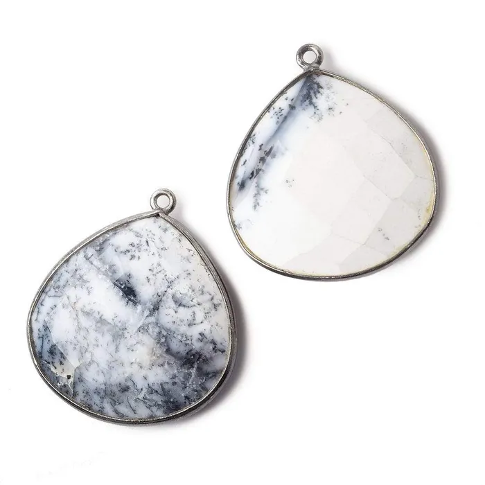 Beadsofcambaycom Necklaces 27x27mm Black Gold 925 Bezeled Dendritic Opal opaque faceted heart Pendant 1 piece Beadsofcambaycom Necklaces 27x27mm Black Gold 925 Bezeled Dendritic Opal opaque faceted heart Pendant 1 piece