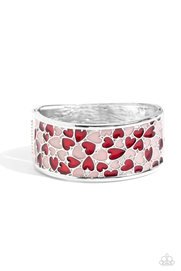 Bracelets Paparazzi Accessories Penchant for Patterns Red Bracelet Jewelry by Bretta