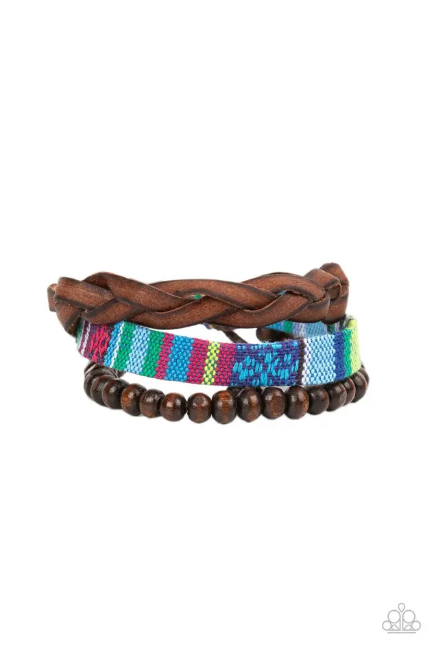 Bracelets Paparazzi Accessories Textile Texting Blue Urban Bracelet Jewelry by Bretta