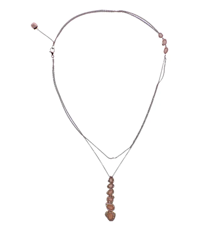 Bucherer Bucherer Gold Moonstone Diamond Pendant Necklace Necklaces