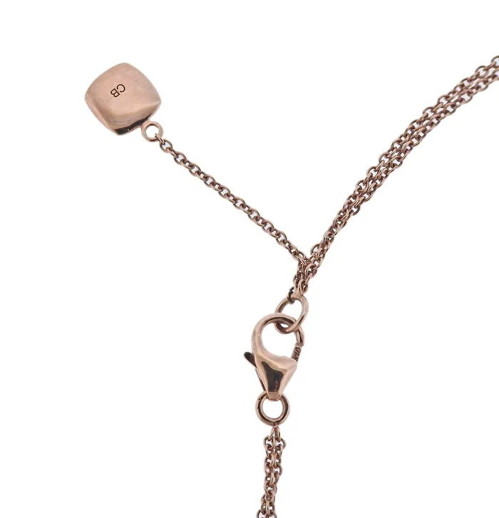 Bucherer Bucherer Gold Moonstone Diamond Pendant Necklace Necklaces