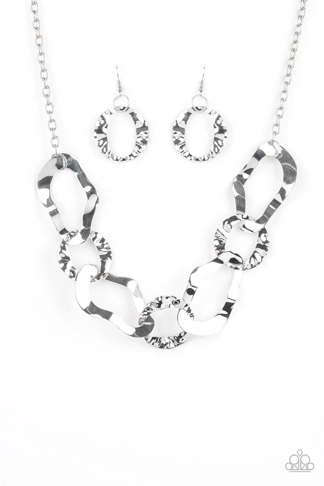 Capital Contour Silver Necklace Jewelry by Bretta Paparazzi Accessories Necklaces Capital Contour Silver Necklace Jewelry by Bretta Paparazzi Accessories Necklaces