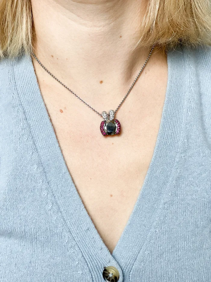 Chopard Chopard Ruby Hematite Gold Pendant Necklace Necklaces
