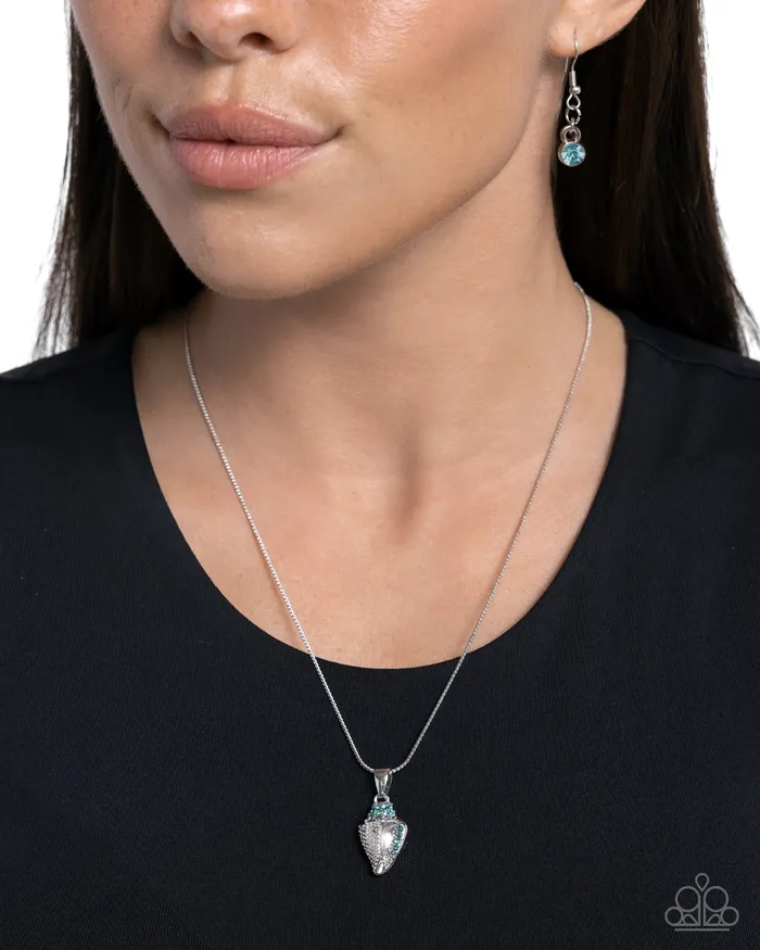 Conch Confidence Blue Necklace Jewelry by Bretta Paparazzi Accessories Necklaces Conch Confidence Blue Necklace Jewelry by Bretta Paparazzi Accessories Necklaces