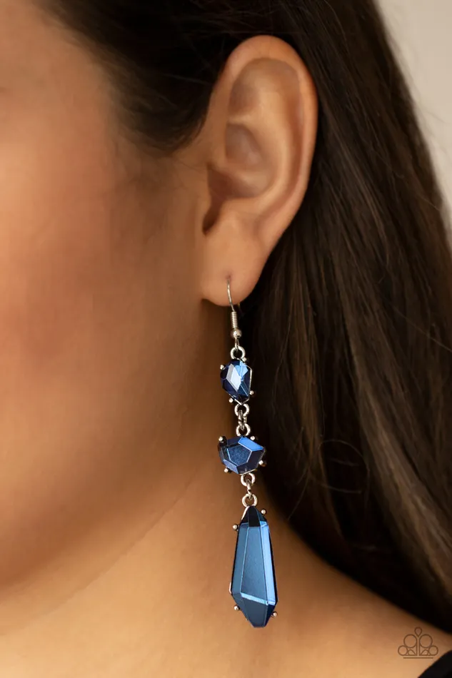 Earrings Paparazzi Accessories Sophisticated Smolder Blue Earrings Jewelry by Bretta Earrings Paparazzi Accessories Sophisticated Smolder Blue Earrings Jewelry by Bretta