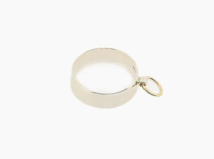 Erosmoon Rings STORY OF O RING Sterling Silver with a 9K Gold O ring Handmade in your size