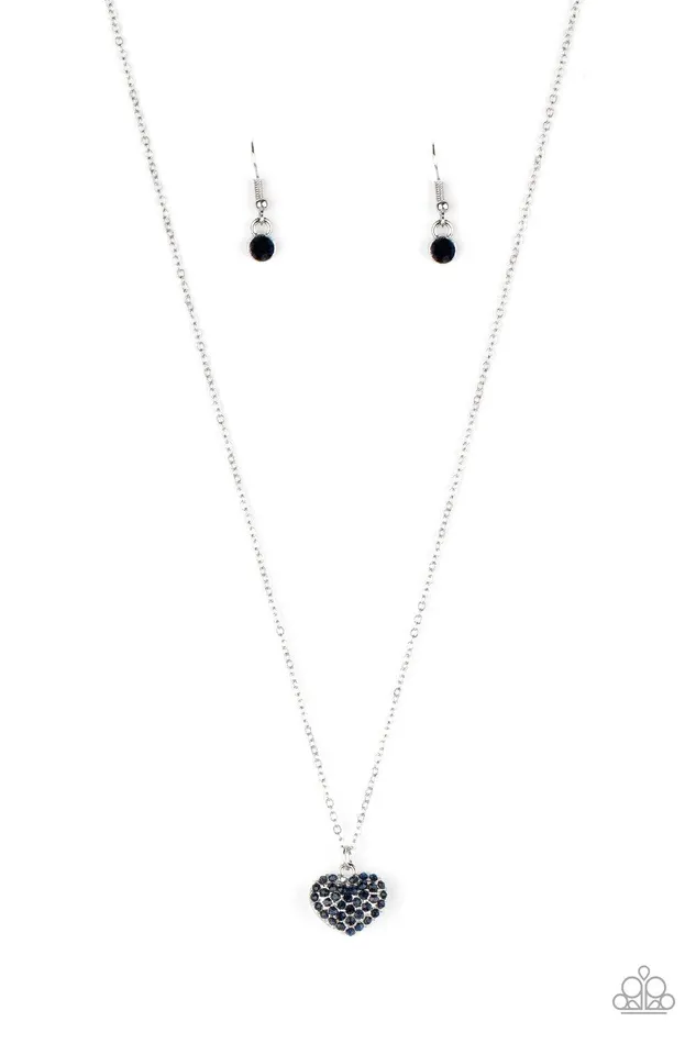 HeartWarming Glow Blue Necklace Jewelry by Bretta Paparazzi Accessories Necklaces