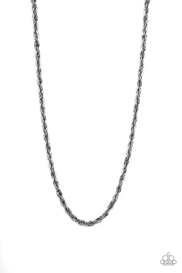 Instant Replay Black Necklace Jewelry by Bretta Paparazzi Accessories Necklaces