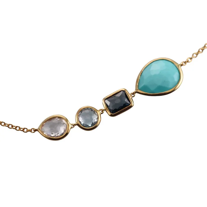 Ippolita Necklaces Ippolita Rock Candy 18k Gold Quartz Amethyst MOP Citrine Necklace
