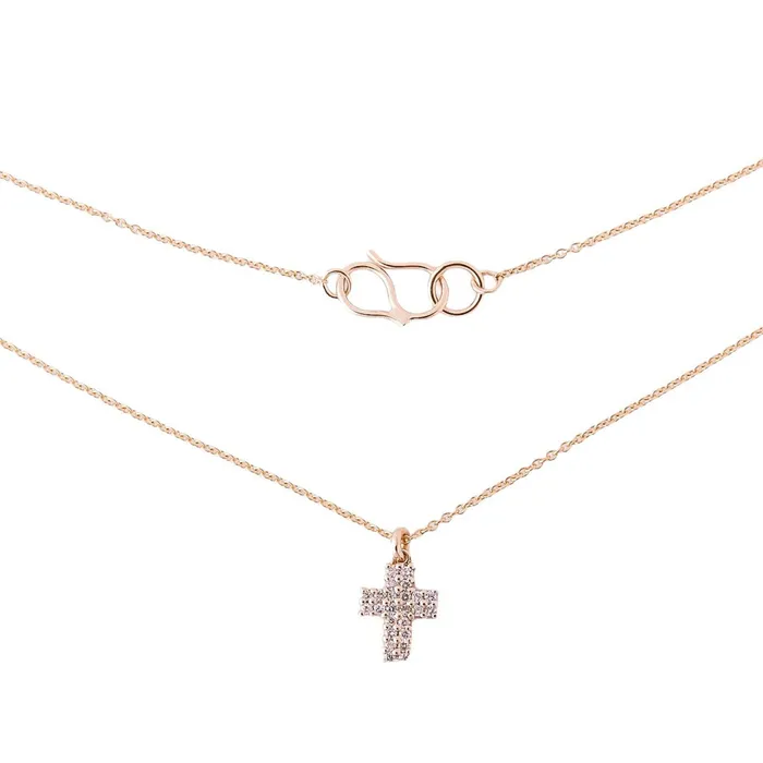 Joanna Jablko Jewelry Necklaces Diamond Cross Red 14 kt gold diamond necklace Joanna Jablko Jewelry Necklaces Diamond Cross Red 14 kt gold diamond necklace
