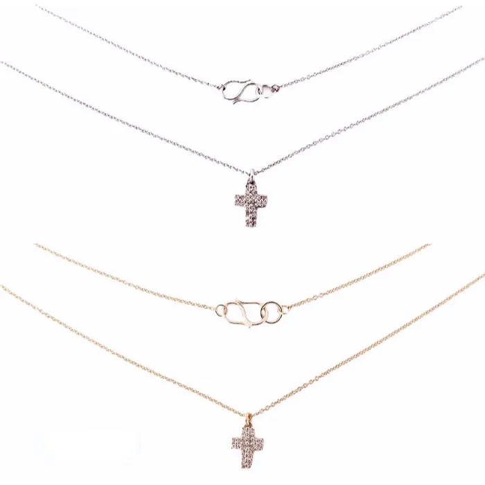 Joanna Jablko Jewelry Necklaces Diamond Cross Red 14 kt gold diamond necklace Joanna Jablko Jewelry Necklaces Diamond Cross Red 14 kt gold diamond necklace