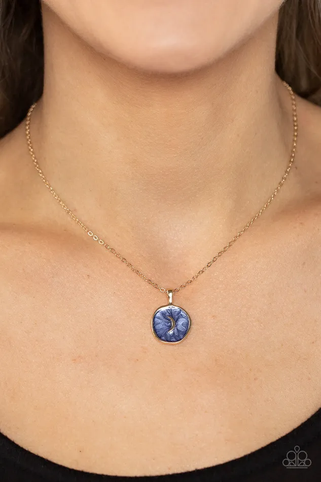 Moon Magic Blue Necklace Jewelry by Bretta Paparazzi Accessories Necklaces
