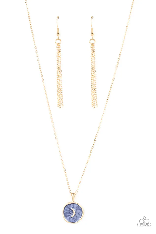 Moon Magic Blue Necklace Jewelry by Bretta Paparazzi Accessories Necklaces