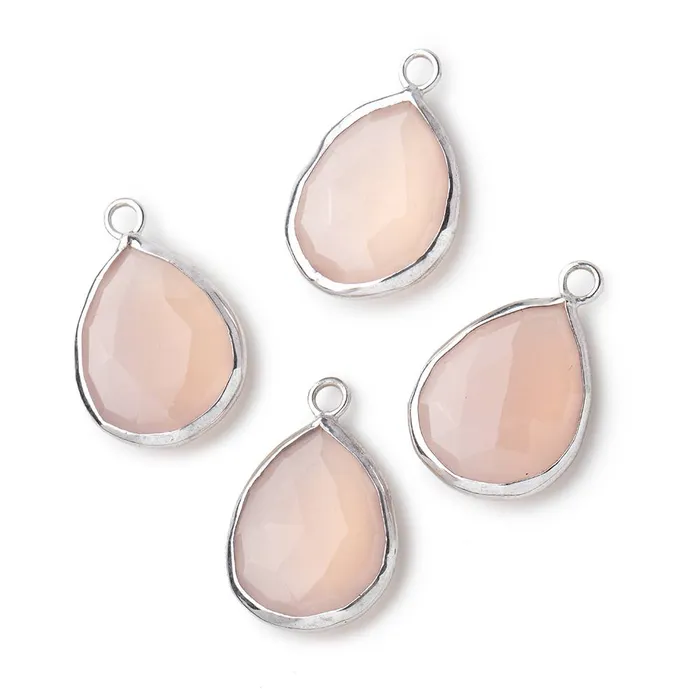 Necklaces 20x13mm Silver Bezeled Pink Chalcedony faceted Pear Focal Pendant 1 piece Beadsofcambaycom Necklaces 20x13mm Silver Bezeled Pink Chalcedony faceted Pear Focal Pendant 1 piece Beadsofcambaycom