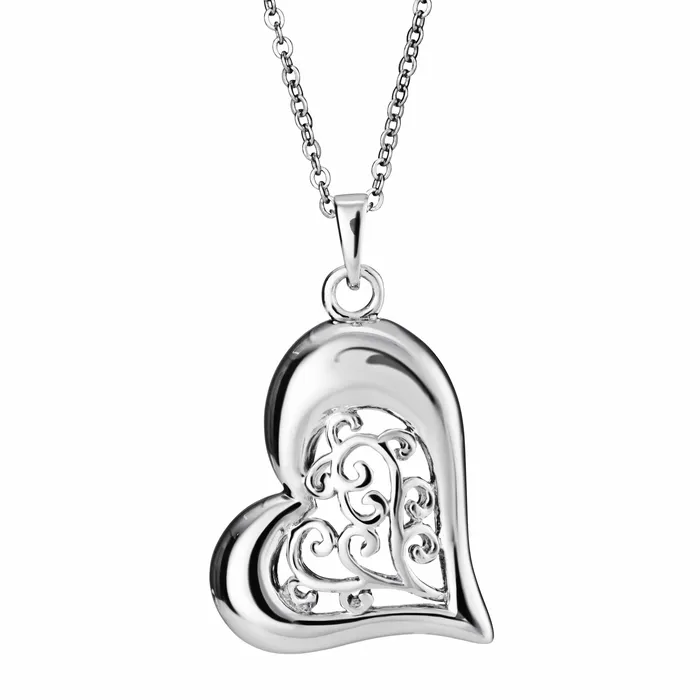 Necklaces EverWith EverWith Self Fill Intricate Heart Memorial Ashes Pendant Necklaces EverWith EverWith Self Fill Intricate Heart Memorial Ashes Pendant