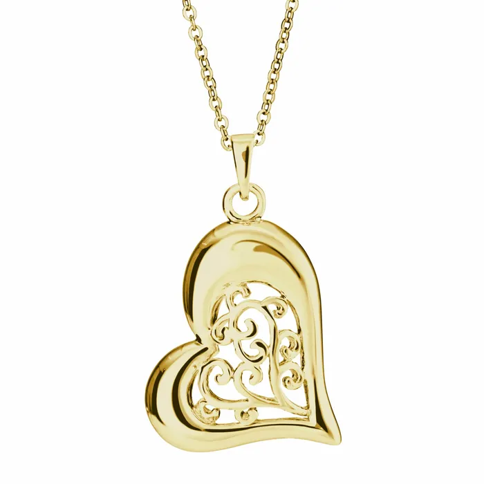 Necklaces EverWith EverWith Self Fill Intricate Heart Memorial Ashes Pendant