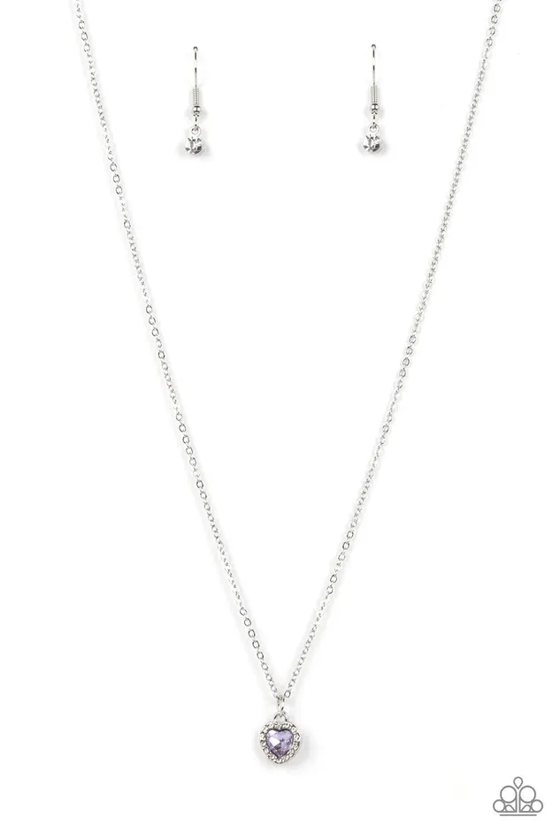 Necklaces Paparazzi Accessories A Little Lovestruck Purple Necklace Jewelry by Bretta