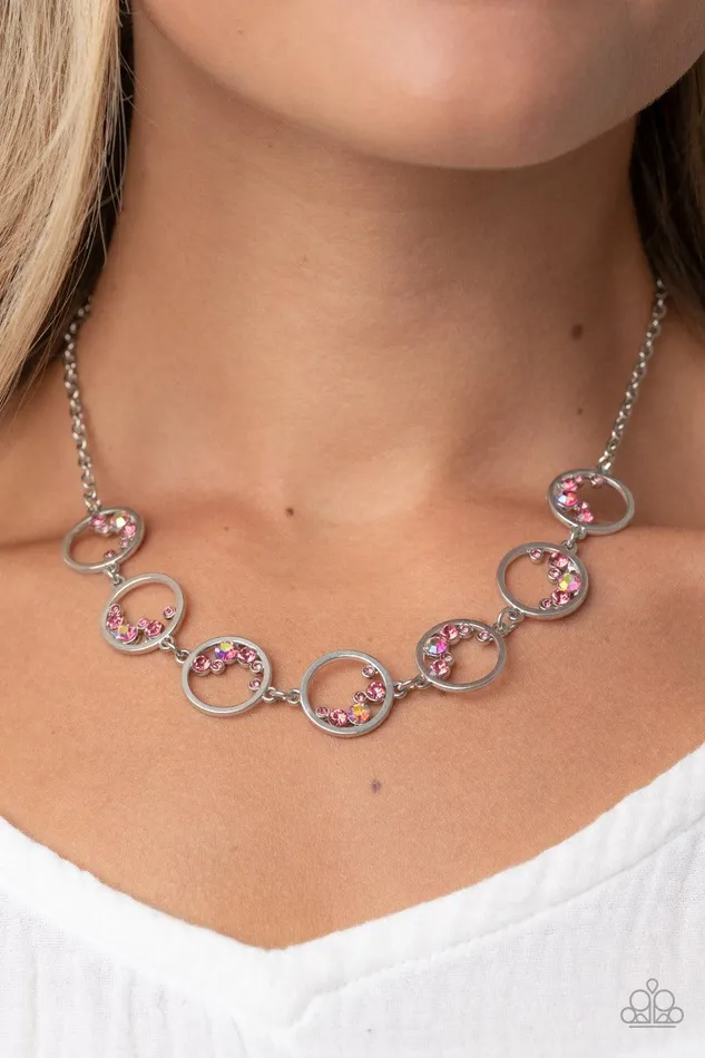 Necklaces Paparazzi Accessories Blissfully Bubbly Pink Necklace Jewelry by Bretta