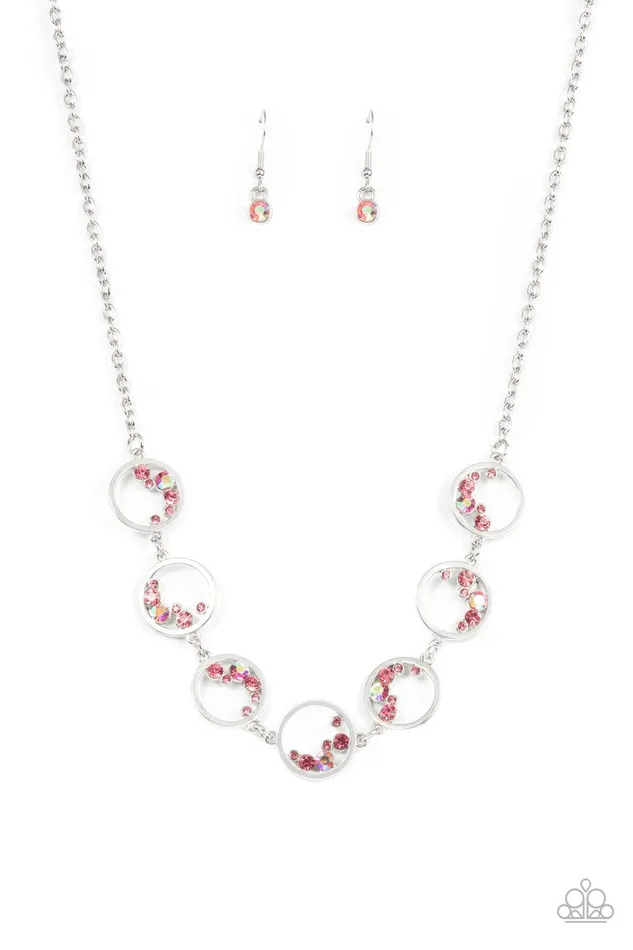 Necklaces Paparazzi Accessories Blissfully Bubbly Pink Necklace Jewelry by Bretta