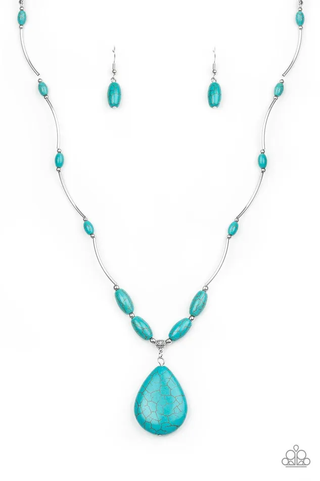 Necklaces Paparazzi Accessories Explore The Elements Blue Necklace Jewelry by Bretta