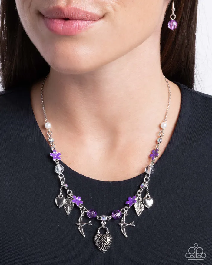 Necklaces Paparazzi Accessories Flight of the Sparrow Purple Necklace Jewelry by Bretta Necklaces Paparazzi Accessories Flight of the Sparrow Purple Necklace Jewelry by Bretta