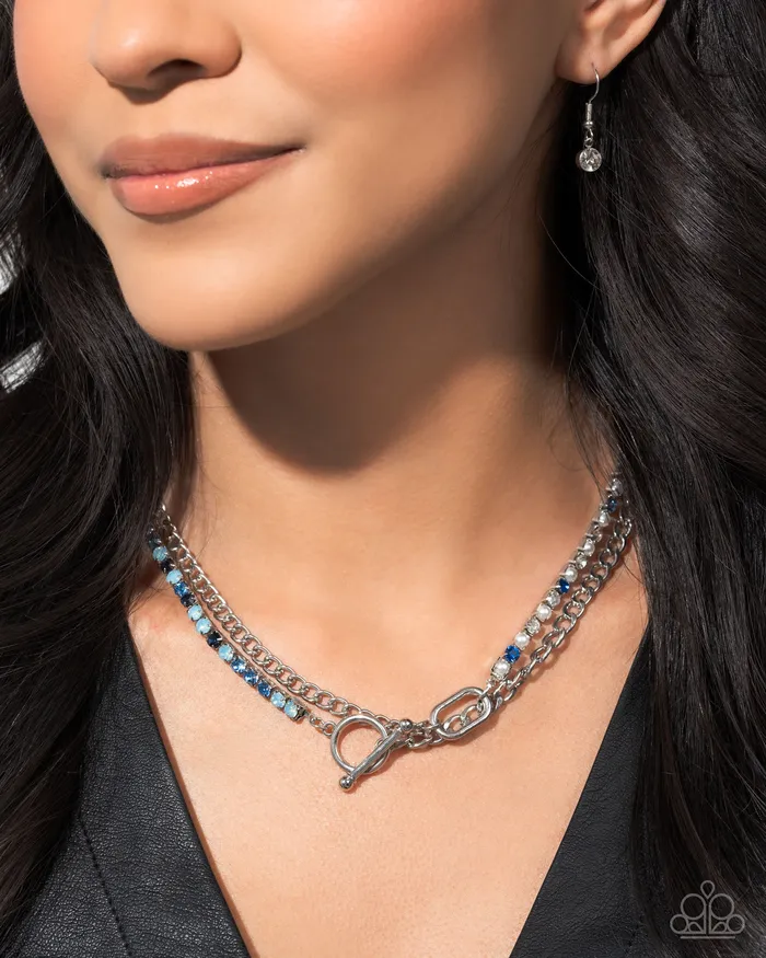 Necklaces Paparazzi Accessories Mismatched Makeover Blue Necklace Jewelry by Bretta Necklaces Paparazzi Accessories Mismatched Makeover Blue Necklace Jewelry by Bretta