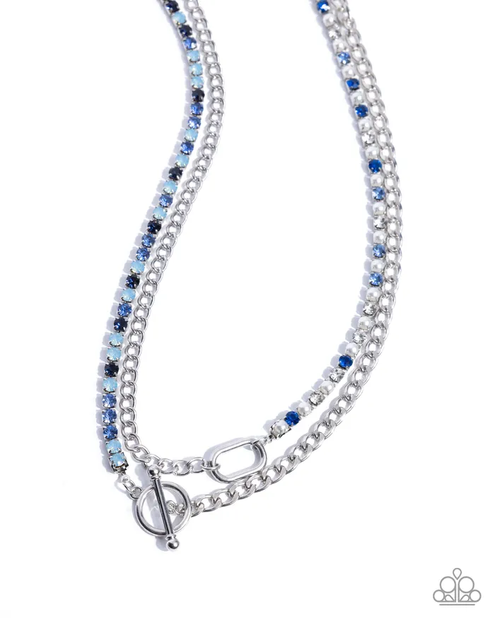 Necklaces Paparazzi Accessories Mismatched Makeover Blue Necklace Jewelry by Bretta