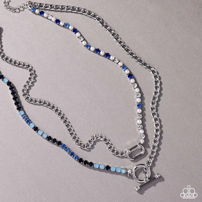 Necklaces Paparazzi Accessories Mismatched Makeover Blue Necklace Jewelry by Bretta