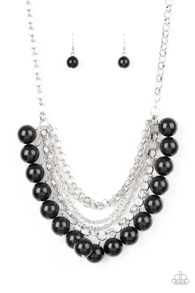 Necklaces Paparazzi Accessories OneWay WALL STREET Black Necklace Jewelry by Bretta