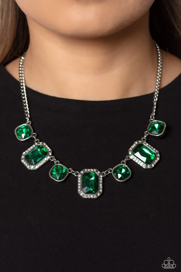 Necklaces Paparazzi Accessories Royal Rumble Green Necklace Jewelry by Bretta
