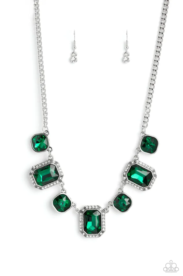Necklaces Paparazzi Accessories Royal Rumble Green Necklace Jewelry by Bretta