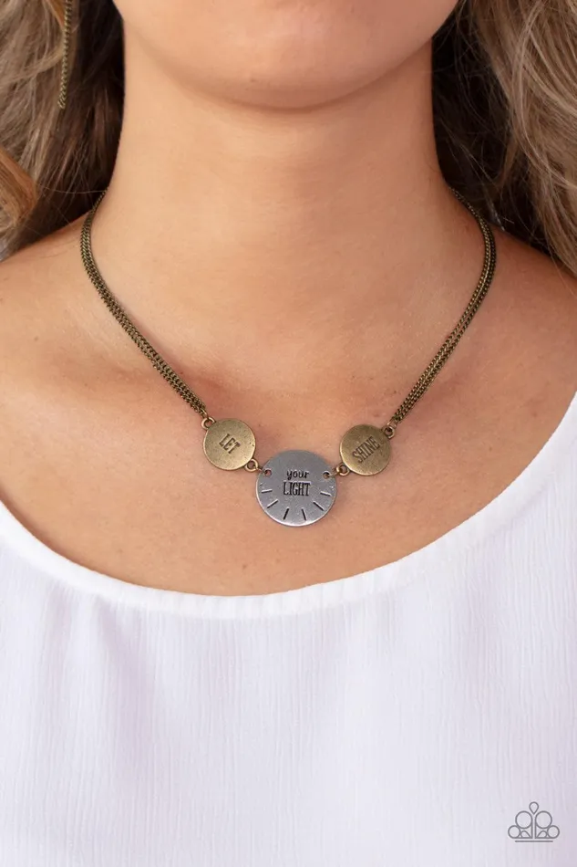 Necklaces Paparazzi Accessories Shine Your Light Brass Necklace Jewelry by Bretta Necklaces Paparazzi Accessories Shine Your Light Brass Necklace Jewelry by Bretta