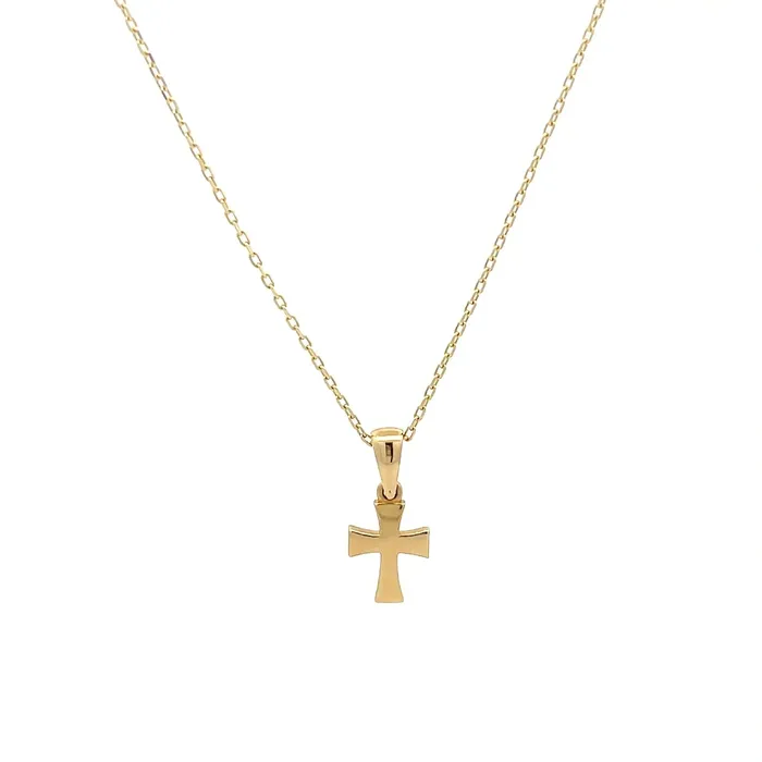 Necklaces Senso Gold Gold necklace with cross pendant 14K with a clean design Senso Gold Shine Necklaces Senso Gold Gold necklace with cross pendant 14K with a clean design Senso Gold Shine