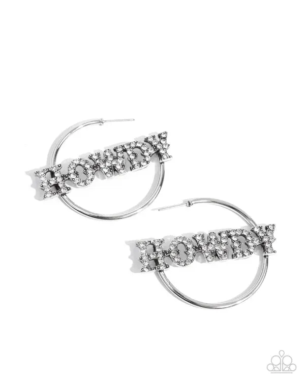 Paparazzi Accessories Earrings Howdy Hoedown White Earrings Jewelry by Bretta