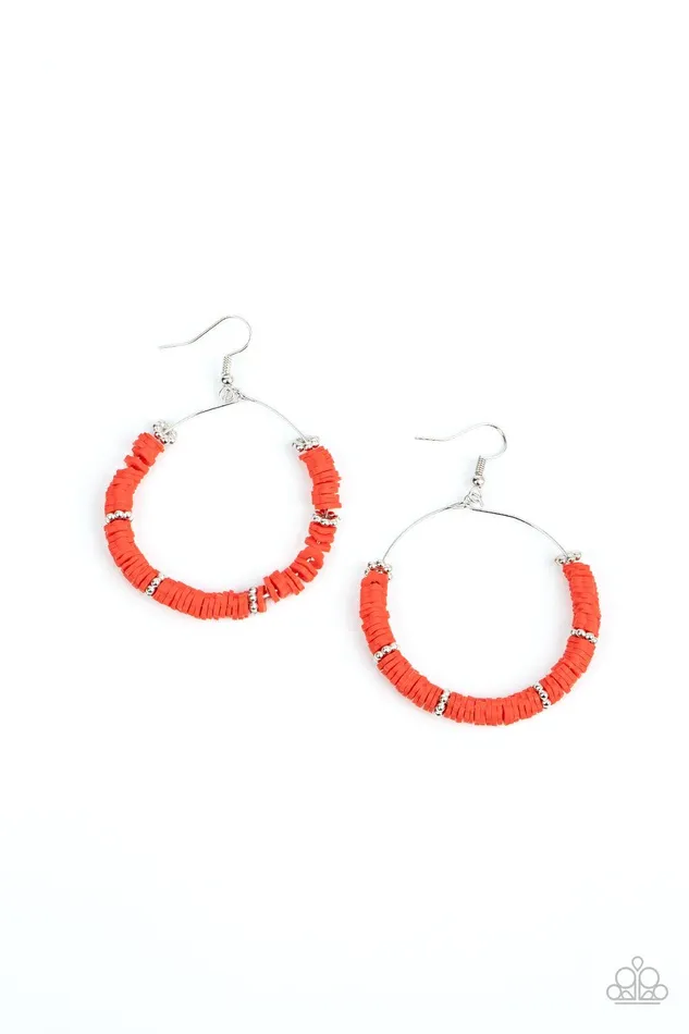 Paparazzi Accessories Earrings Loudly Layered Red Earrings Jewelry by Bretta